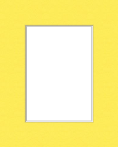 8" x 10" Mat - Yellow with 4 ½" x 6 ½" opening. Order online in minutes. Free shipping. Made in USA