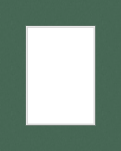 8" x 10" Mat - Williamsburg Green with 4 ½" x 6 ½" opening. Order online in minutes. Free shipping. Made in USA