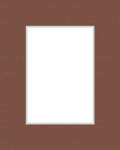 8" x 10" Mat - Classic Brown with 4 ½" x 6 ½" opening. Order online in minutes. Free shipping. Made in USA