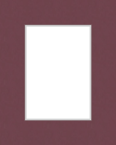 8" x 10" Mat - Maroon with 4 ½" x 6 ½" opening. Order online in minutes. Free shipping. Made in USA