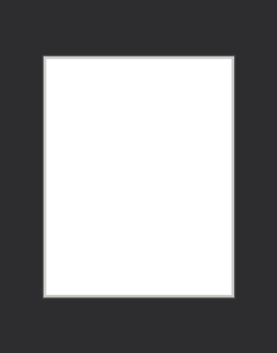 11" x 14" Mat - Smooth Black with 7 ½" x 9 ½" opening. Order online in minutes. Custom Mats in any Size/Color/Quantity. High Quality Mattes, Made in USA