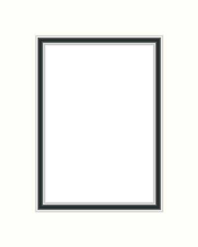 8" x 10" Double Mat - Arctic White on Smooth Black with 4 ½" x 6 ½" opening on Smooth Black. Unlimited Choice, Fast & Easy. Since 2012, Serving Artists Across the Country. Made in USA