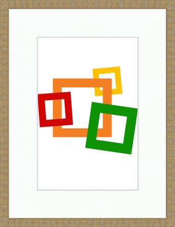 18x24" Woven Matted Frame